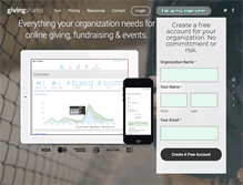 Tablet Screenshot of givingshared.com